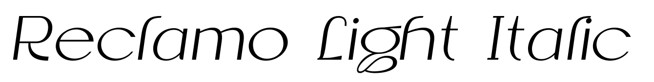 Reclamo Light Italic